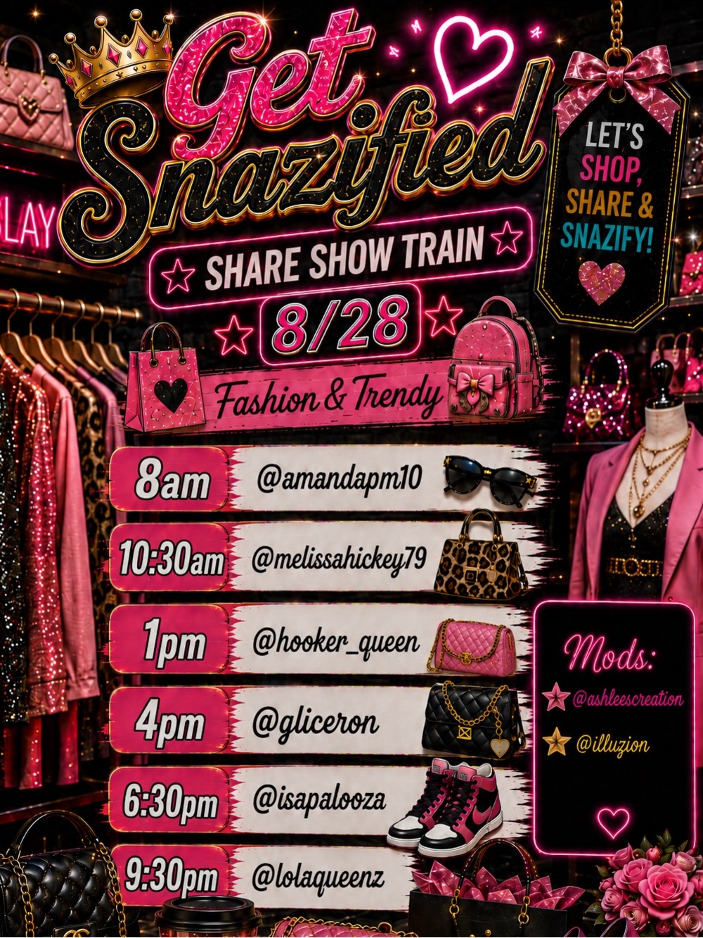 Join me on the Get Snazified Share Show Train! New Themes Every Week 💎☀️🌺